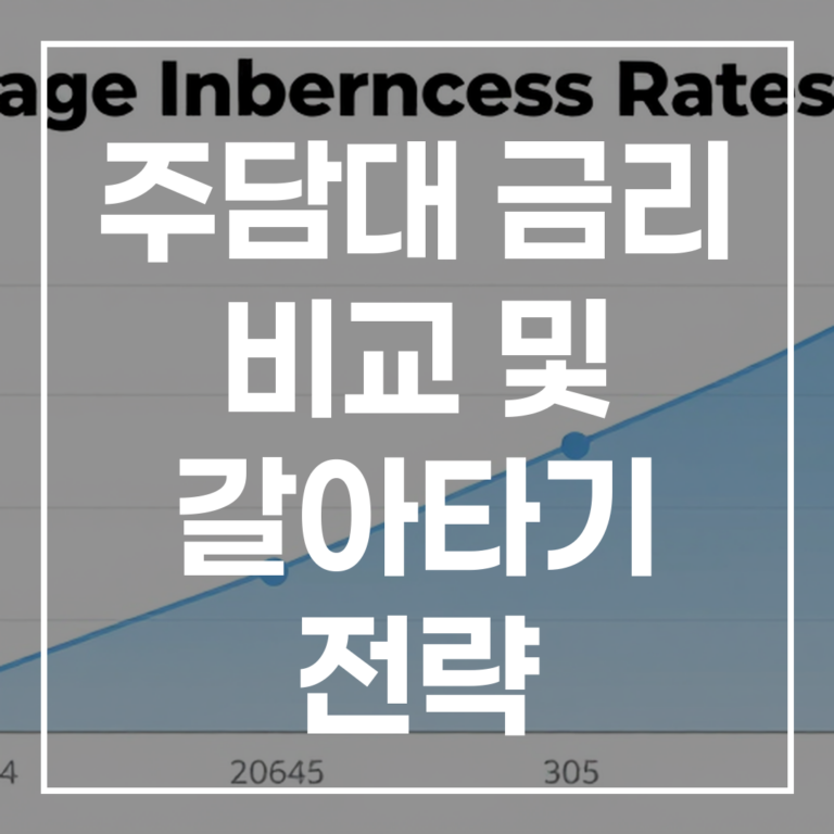 2026년 주담대: 금리 비교 & 갈아타기로 이자 줄이기