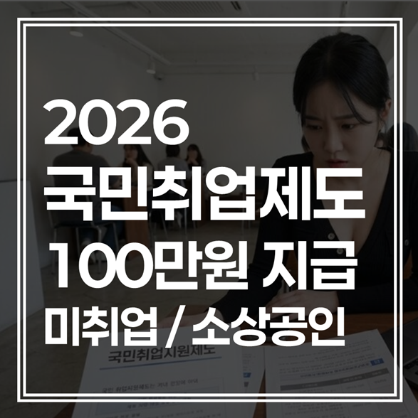 2026년 국민취업지원제도 총정리, 월 100만 원 받는 소상공인·청년 필독 가이드