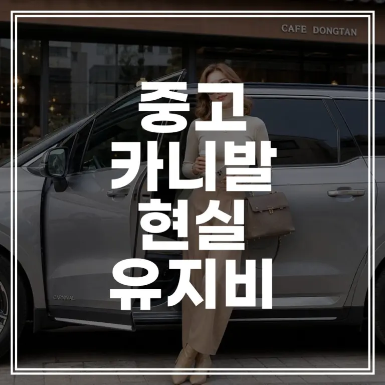 4세대 카니발 중고차 유지비 현실적으로 얼마나 들까? (자동차세, 취등록세, 연비 정리)