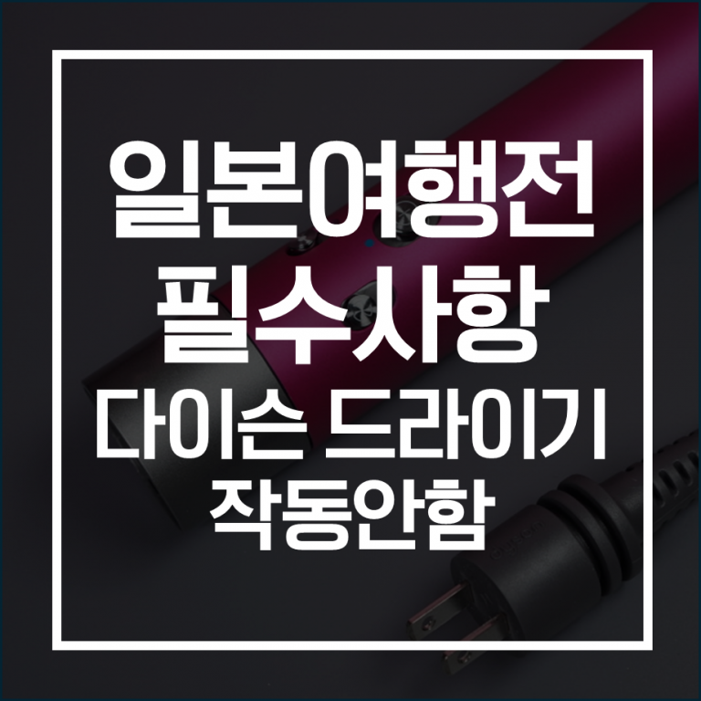 일본여행 필수 헤어드라이기 다이슨 110V 안되는 이유