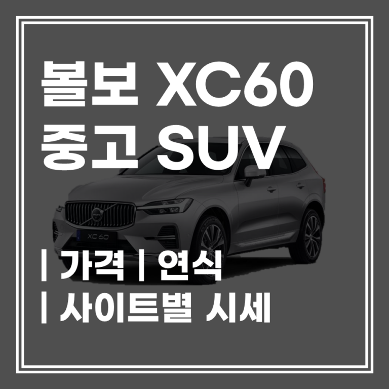 XC60 중고차 추천 트림 & 피해야 할 고질병 정리 [실매물 기반]