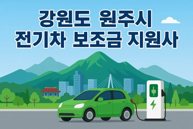 원주시 전기차 보조금