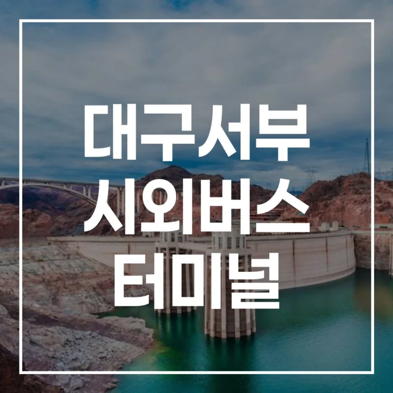 대구서부 시외버스 터미널 설 명절 예매 시간표 맛집 주차 가이드