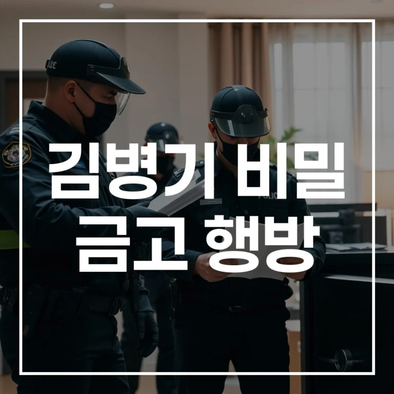 김병기 비밀 금고 행방, 증거 은닉 의혹부터 출국금지 조치까지… 사건의 전말 총정리