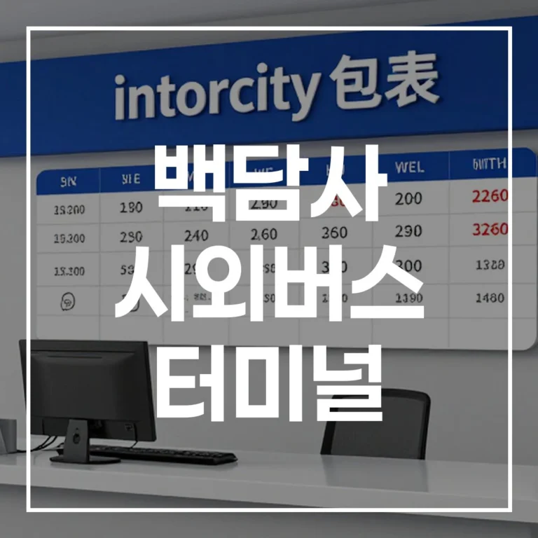 백담사 시외버스 터미널: 예매-시간표-주차-맛집 종결!