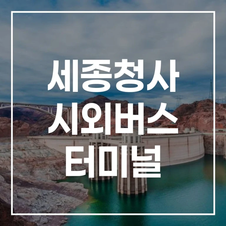 세종청사 터미널 명절 귀성길: 예매, 시간표, 주차 공략