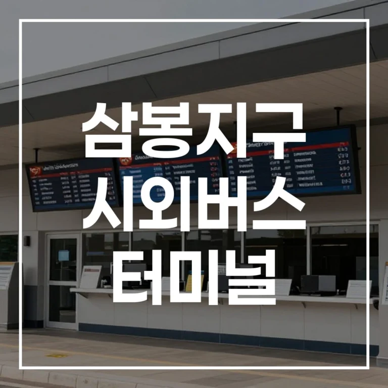 삼봉지구 시외버스 터미널 설날 예매 시간표 주차 맛집
