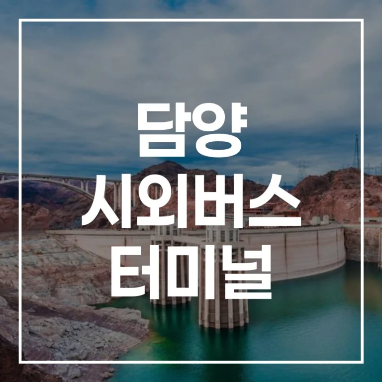 담양 시외버스 터미널 설날 예매, 시간표, 맛집, 주차 총정리