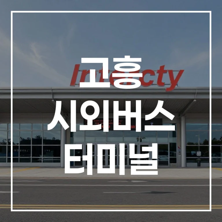 고흥 시외버스 터미널: 설 예매, 시간표, 무료 주차 꿀팁