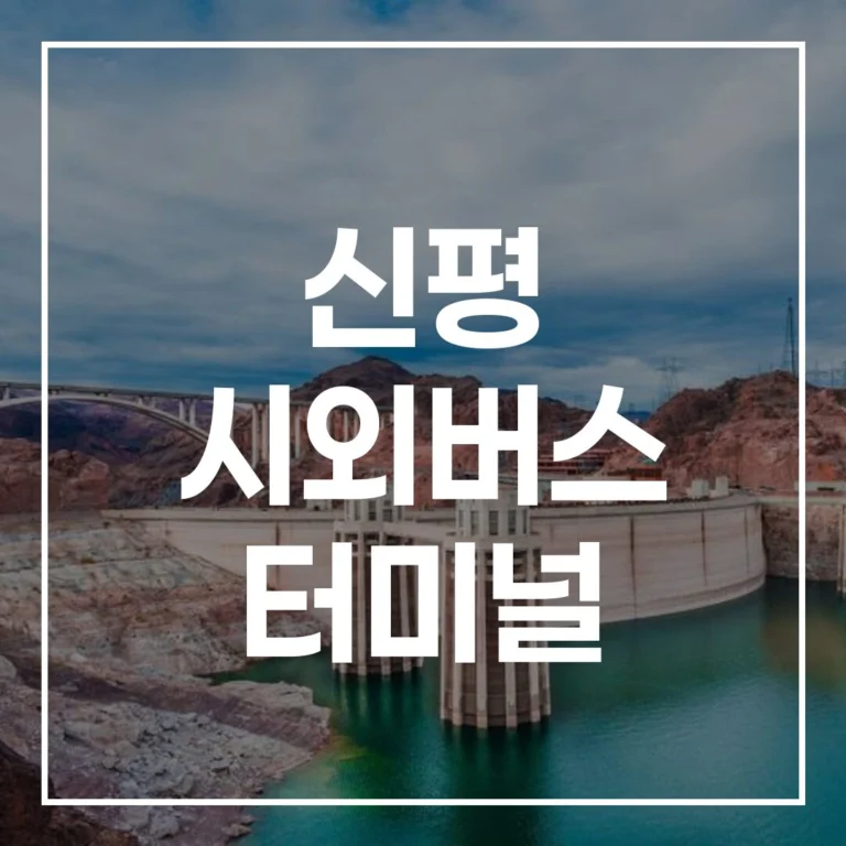 신평 시외버스 터미널 2026 설날 예매 시간표 노선 가이드