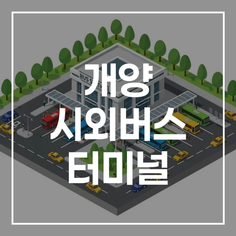 개양 시외버스 터미널 2026 설: 예매, 시간표, 주차, 맛집 총정리