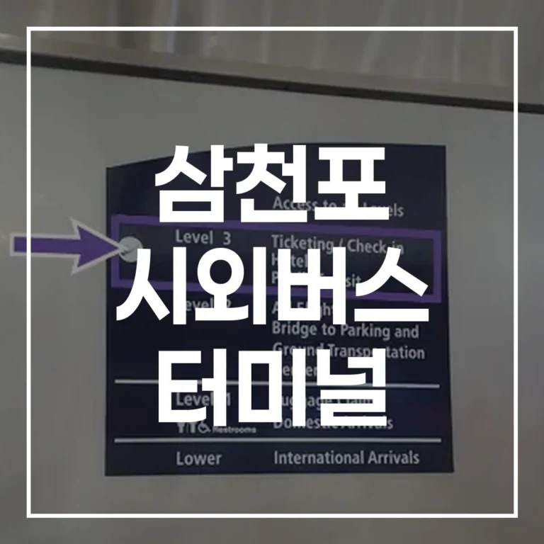 삼천포 시외버스 터미널 설날 예매, 시간표, 맛집, 주차 총정리