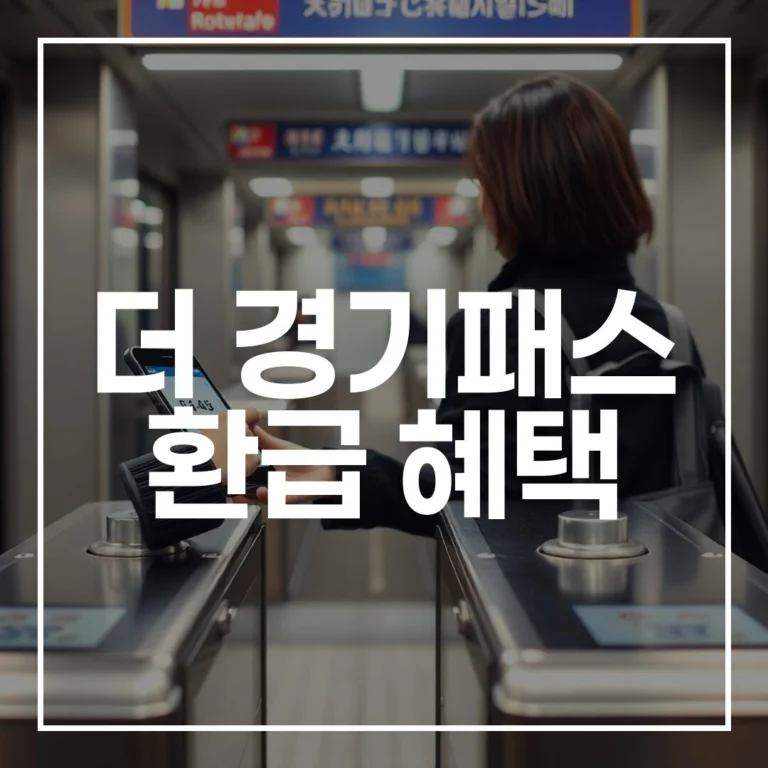 2026년 더 경기패스 환급 혜택, 모르면 손해! (ft. 교통비 절감 꿀팁)