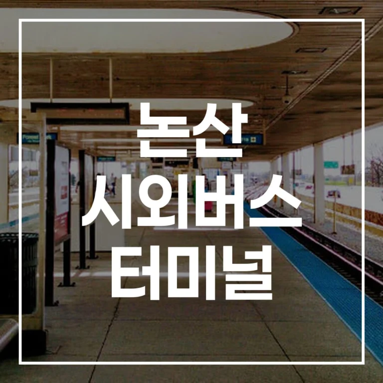 [논산 시외버스 터미널] 설날 예매 전쟁 끝! 시간표, 맛집, 주차 정보 완벽 공략