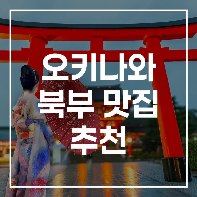 오키나와 북부 맛집 추천 TOP 7 드라이브 렌트카 꿀팁