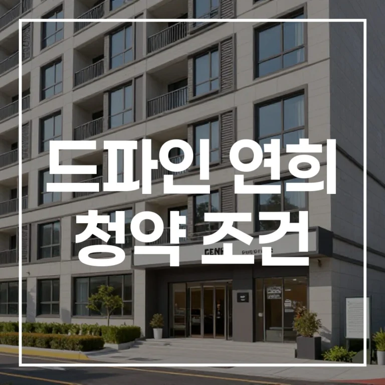 드파인 연희 청약 조건 완벽 분석: 1순위 자격부터 특별공급, 분양가, 규제까지 총정리