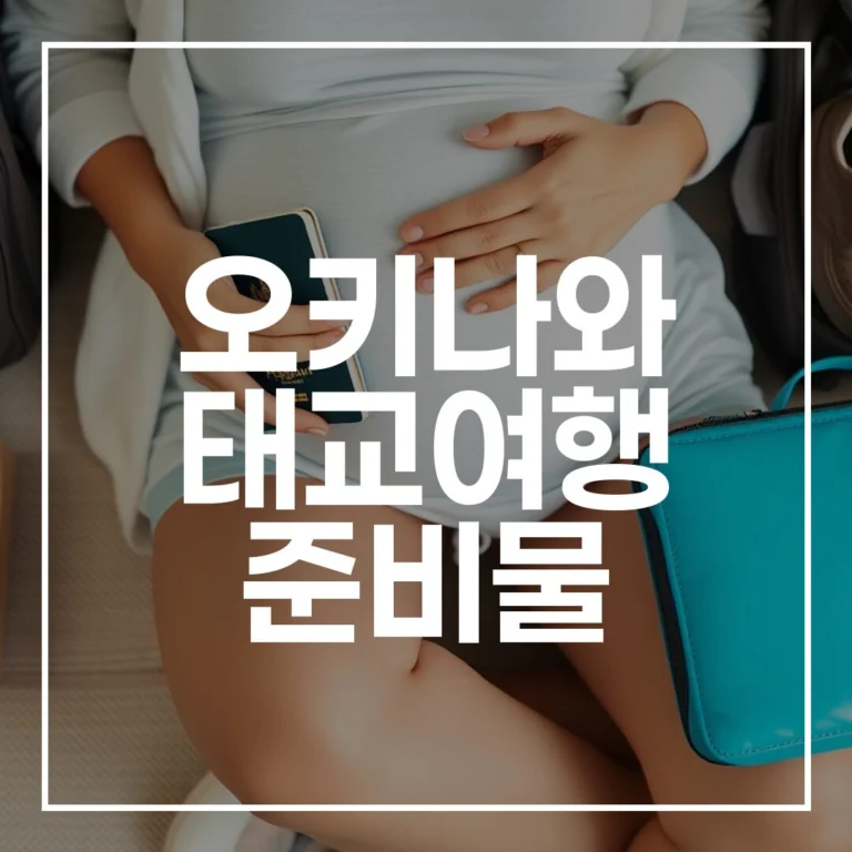 오키나와 태교여행 준비물 완벽 가이드: 임산부 주의사항과 최적 시기까지
