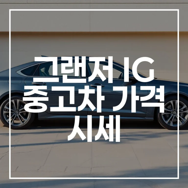 그랜저 IG 중고차 가격 시세 HG 비교 구매 팁