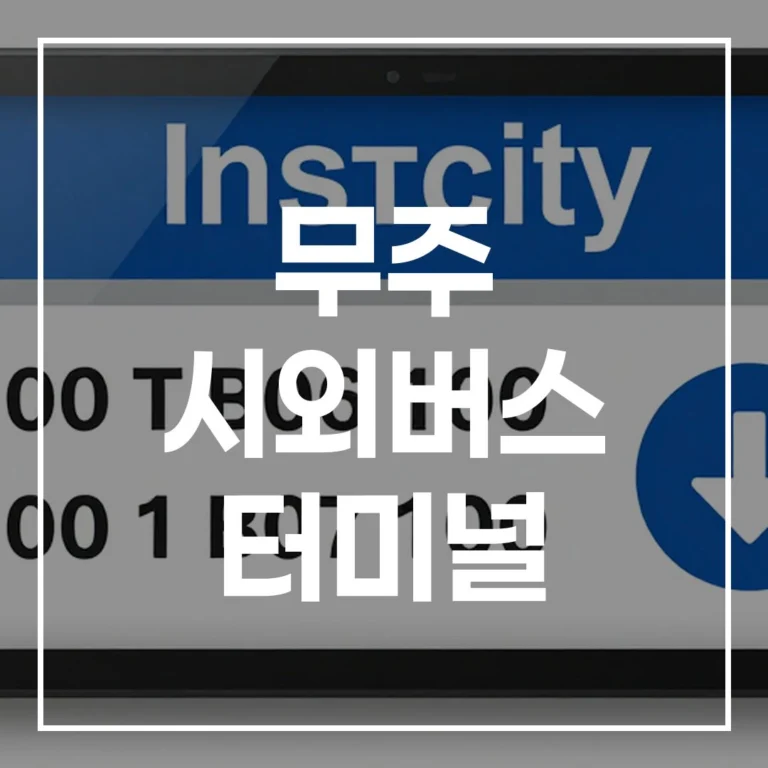 2026년 설 명절, 무주 시외버스 터미널 예매 전쟁 끝! 시간표부터 맛집까지 이 글 하나로 해결