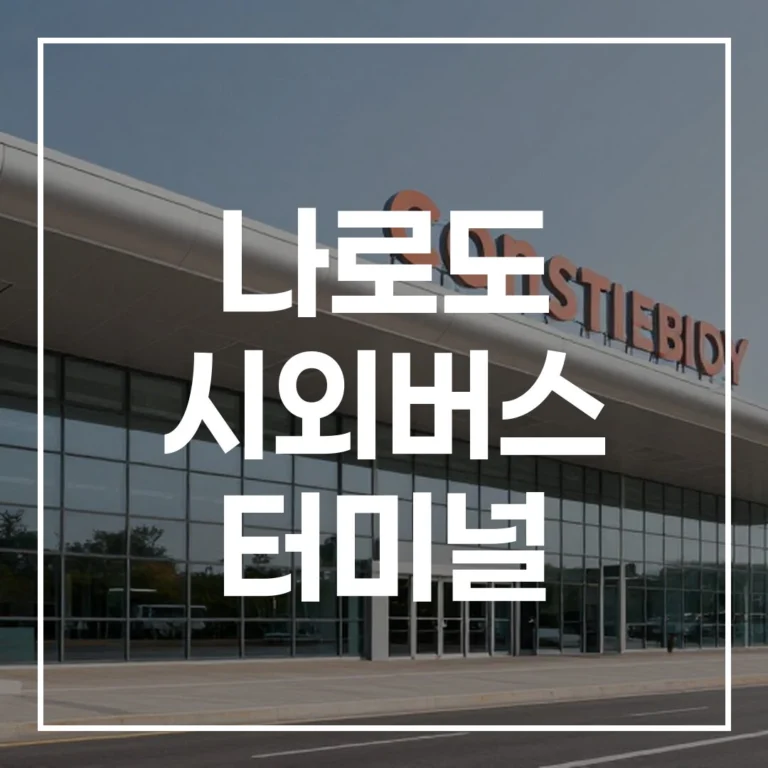 나로도 시외버스 터미널 설날 예매 시간표 맛집 주차 꿀팁