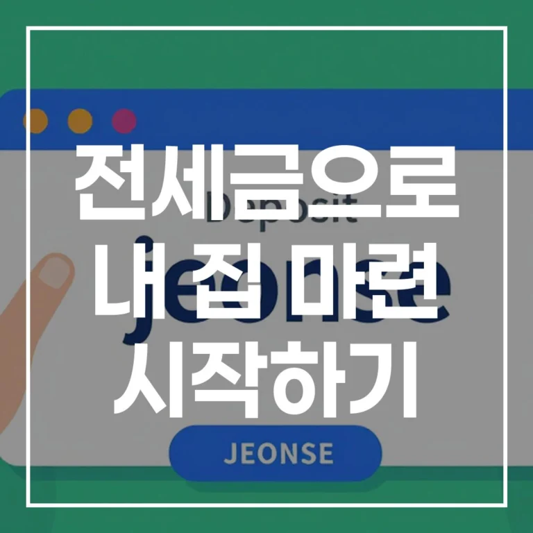 전세금 반환부터 2억 8천으로 내 집 마련 전략