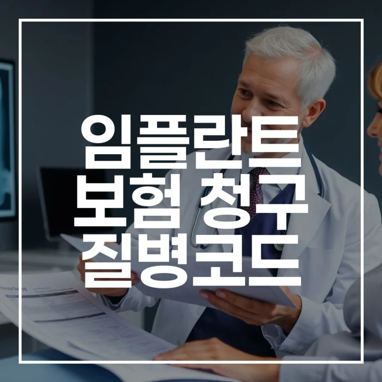 임플란트 보험 청구 질병코드, 이것만 알면 끝! (2026년 최신 KCD 기준 총정리)