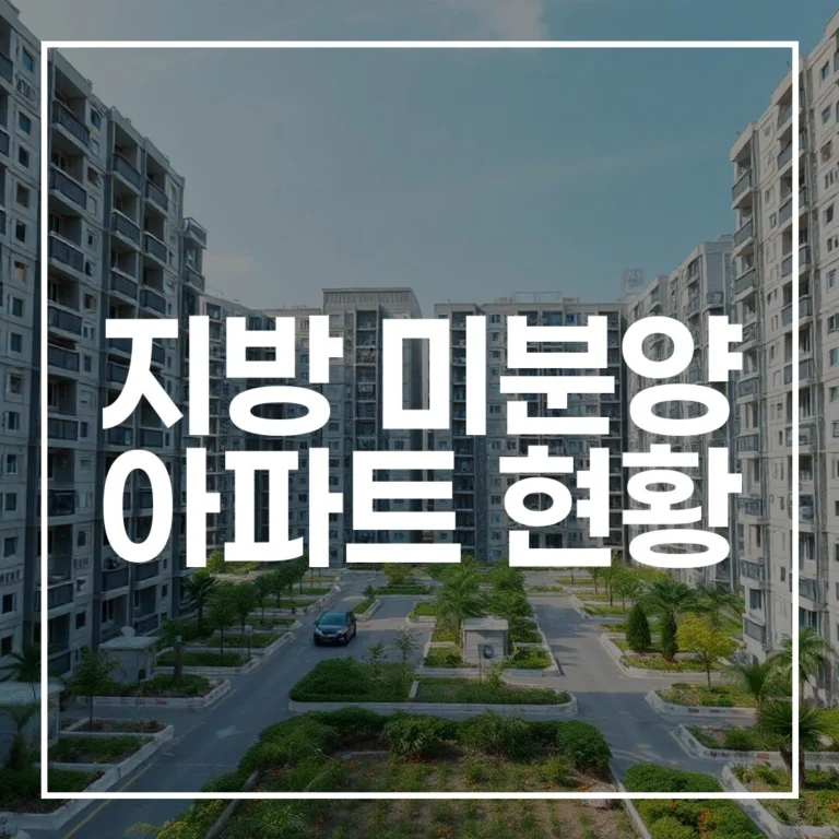 2026년 최신 지방 미분양 아파트 현황: 7만호 육박, 원인과 현실적인 해결책 총정리