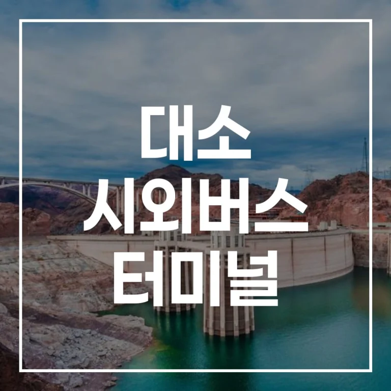 대소 시외버스 터미널 2026 설: 예매, 시간표, 주차, 맛집