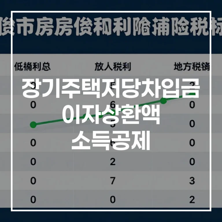 2026년 연말정산 완벽 대비: 장기주택저당차입금 이자상환액 소득공제 A to Z (확대된 공제 한도, 조건, 신청 방법 총정리)