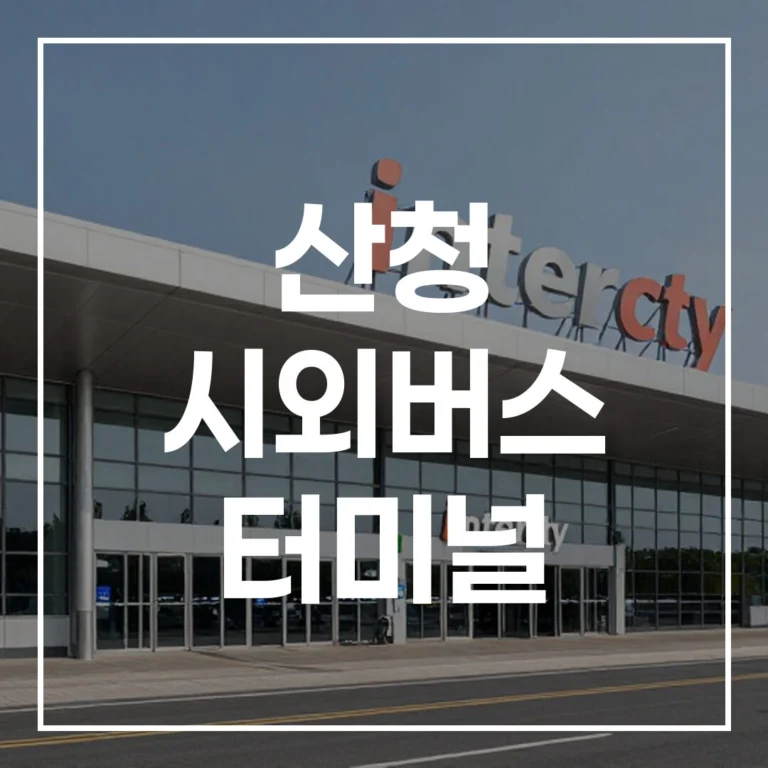 산청 시외버스 터미널: 2026 설날 예매, 시간표, 주차, 맛집 총정리