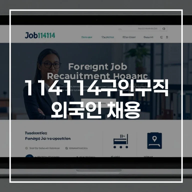 114114구인구직 외국인 채용 정보, 지원부터 합격까지 완벽 가이드 (2026년 최신판)