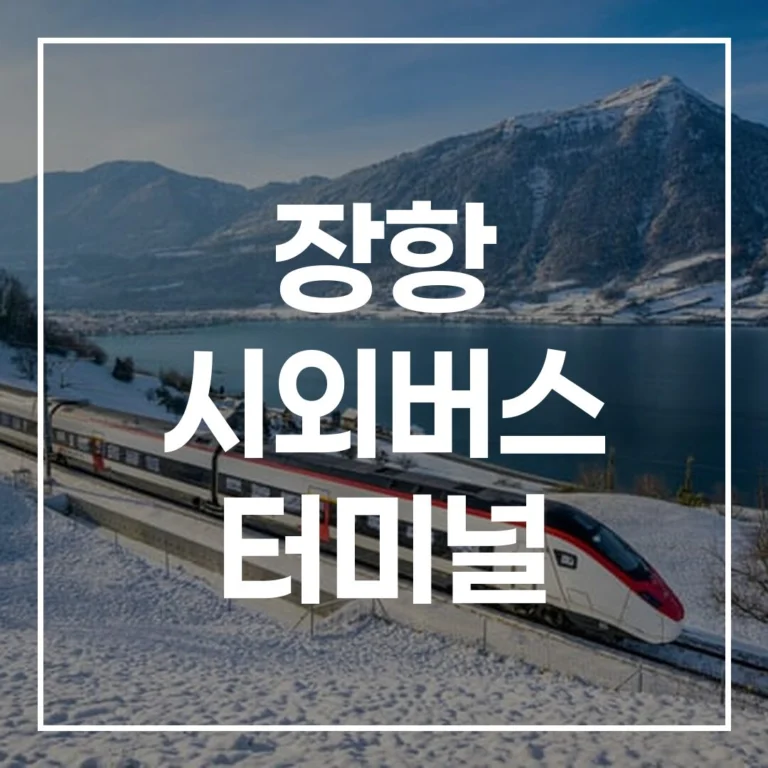 장항 시외버스 터미널: 2026 설날 예매, 시간표·맛집·주차 꿀팁