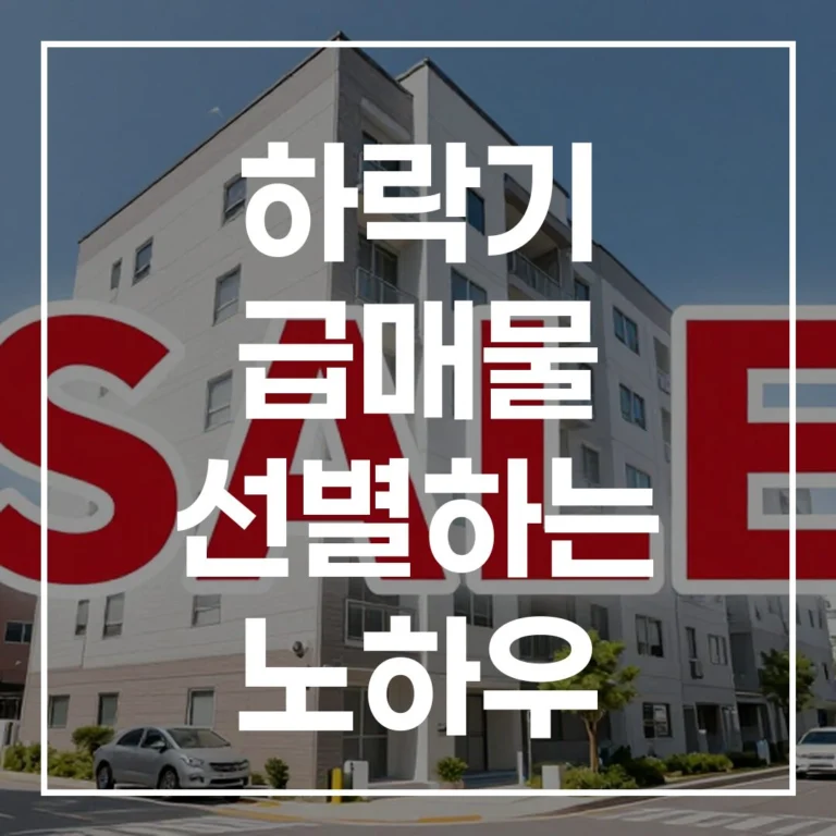 2026년 하락기, 네이버로 돈 되는 아파트 급매물 찾기