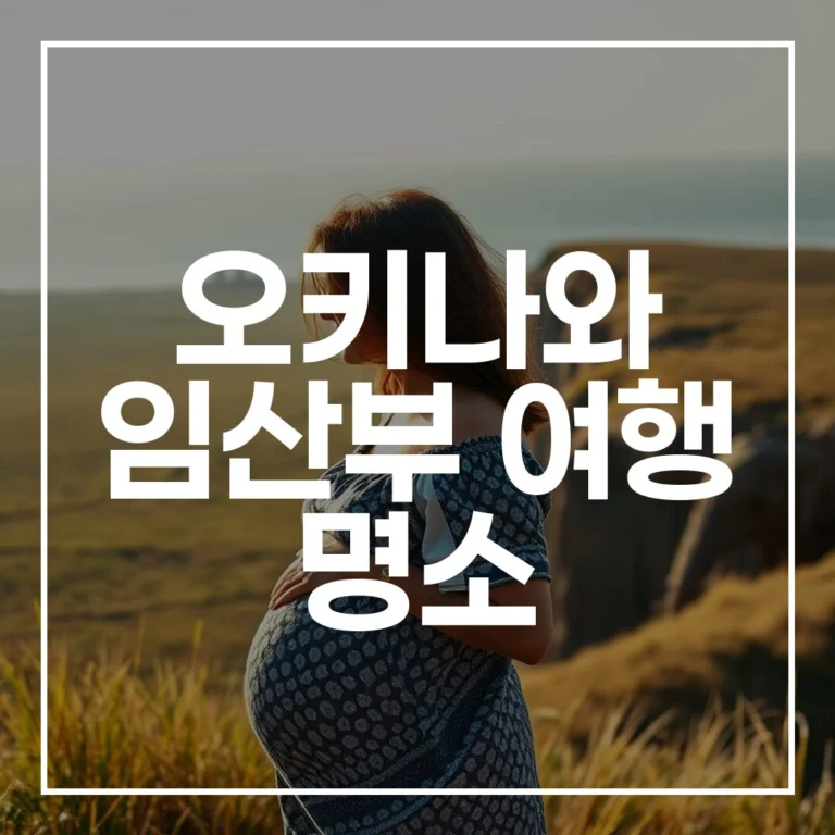 오키나와 임산부 여행 명소: 태교부터 가족 액티비티까지