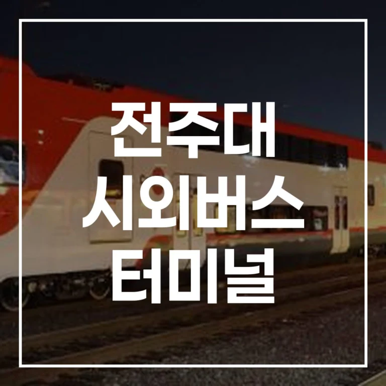 2026 설 전주대 시외버스 터미널: 예매 시간표 맛집 주차 가이드