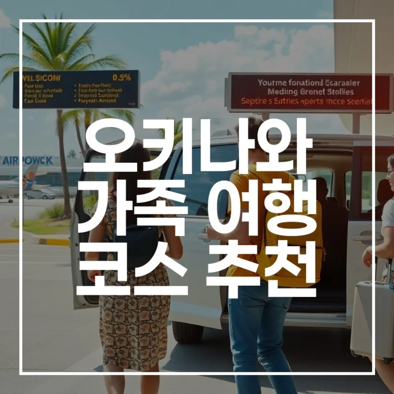 오키나와 가족 여행 코스 추천 3박 4일 완벽 가이드