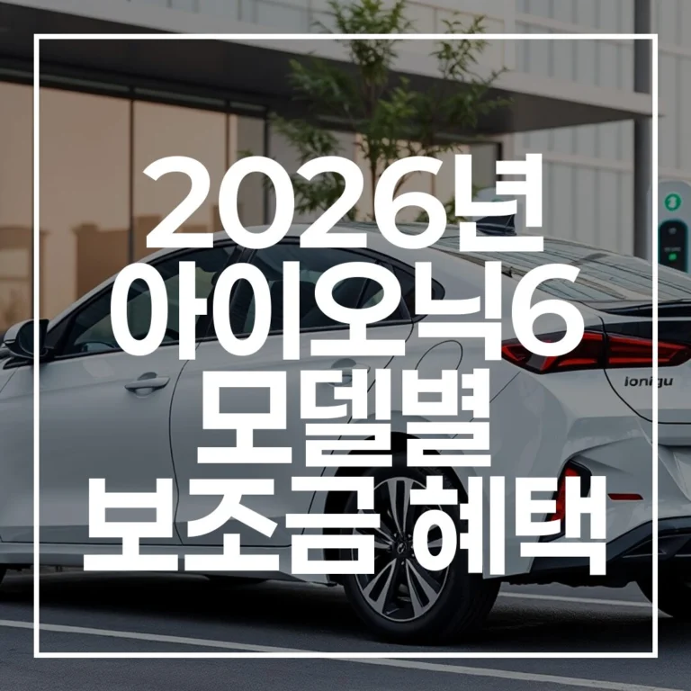 2026년 아이오닉6 모델별 보조금 혜택, 실구매가, 후기