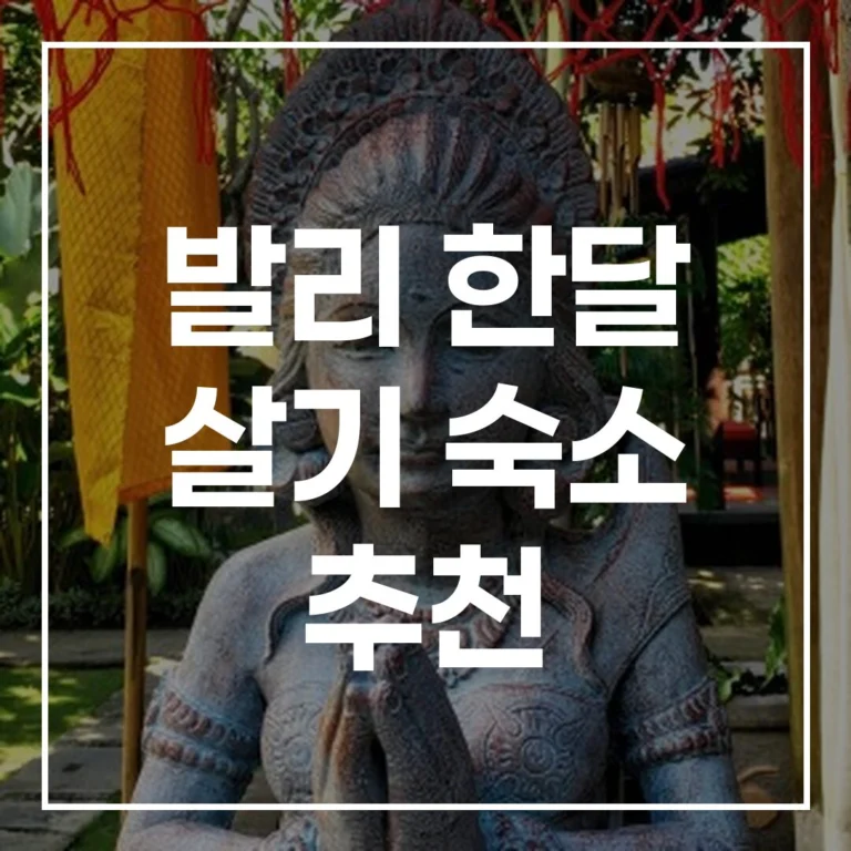 발리 한달 살기 숙소 추천, 생활비∙지역∙옷차림 총정리