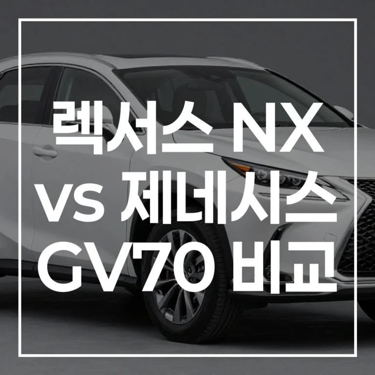 2026 렉서스 NX vs GV70 럭셔리 SUV 최종 가이드