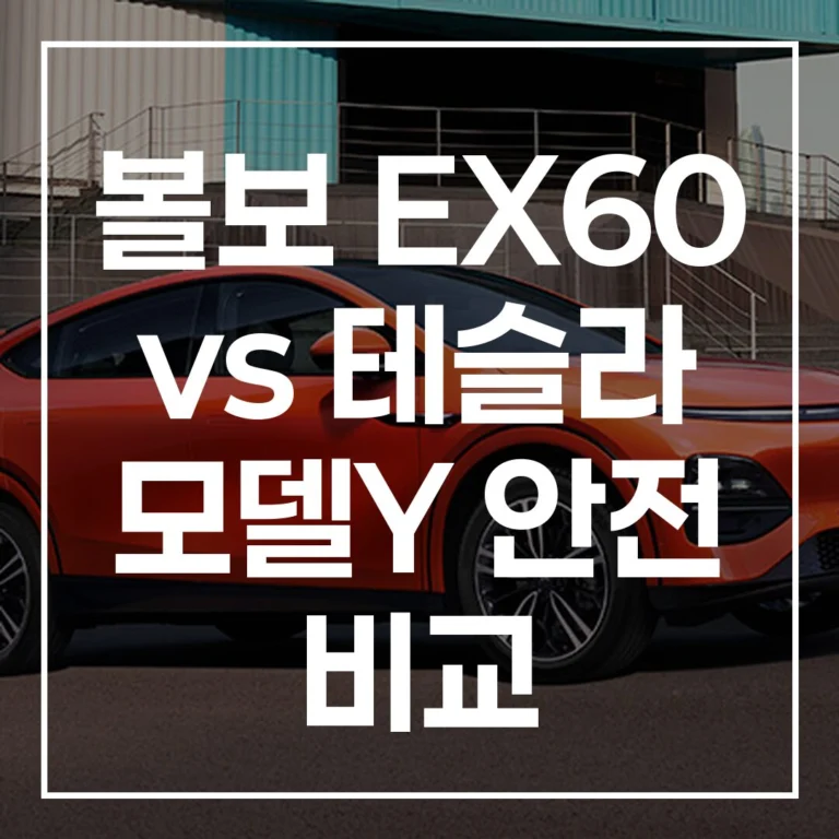 볼보 EX60 vs 테슬라 모델Y: 중형 전기 SUV 안전 비교