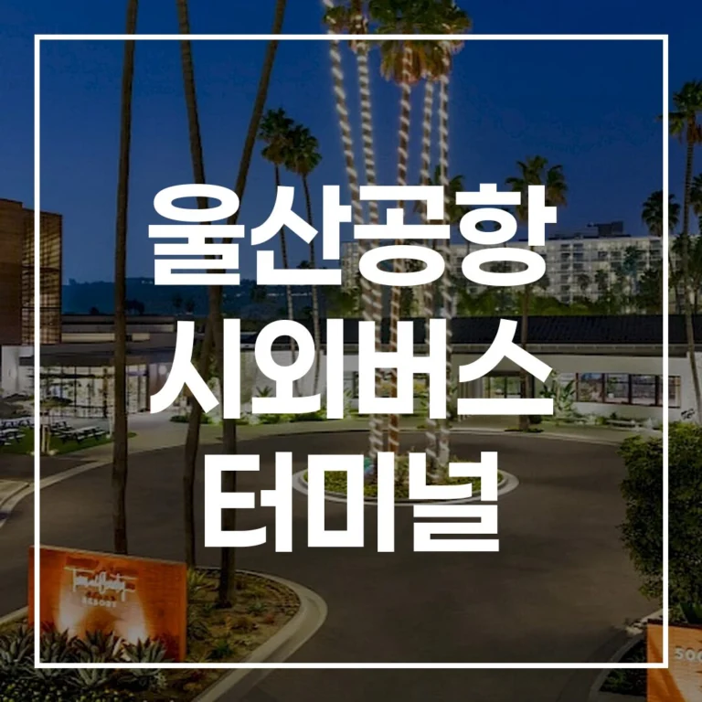 울산공항 시외버스 터미널 설날 예매부터 주차까지 종결