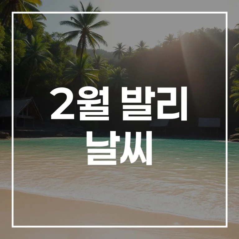 2월 발리 날씨 완벽 가이드: 기온, 우기 여행 정보 총정리