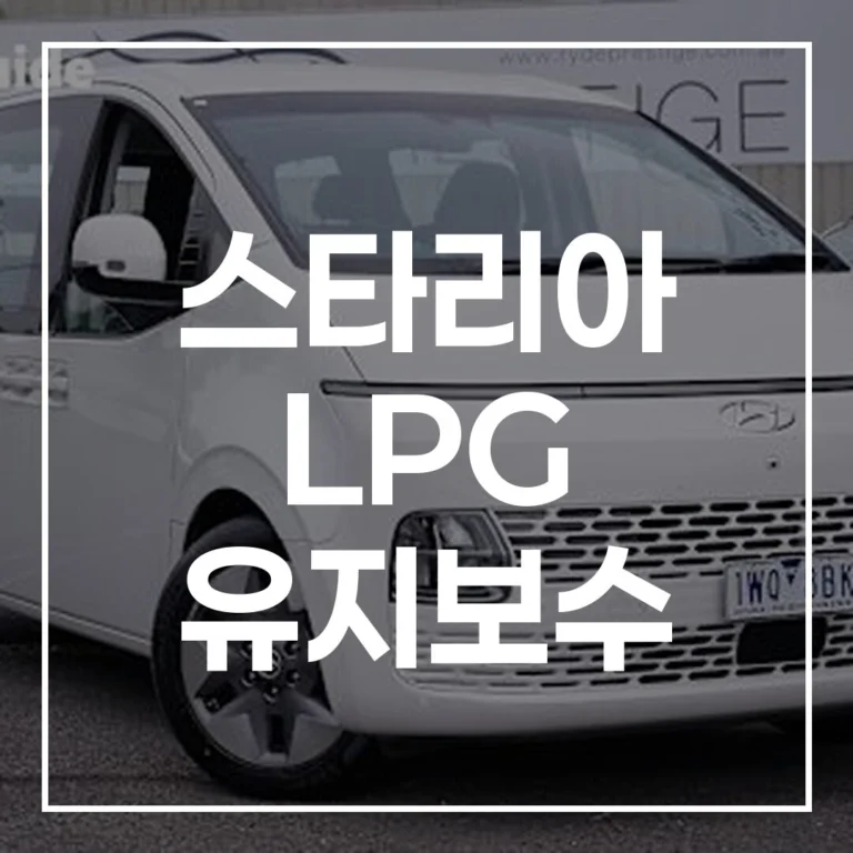 2026 스타리아 LPG 유지보수: 장단점, 중고차 팁