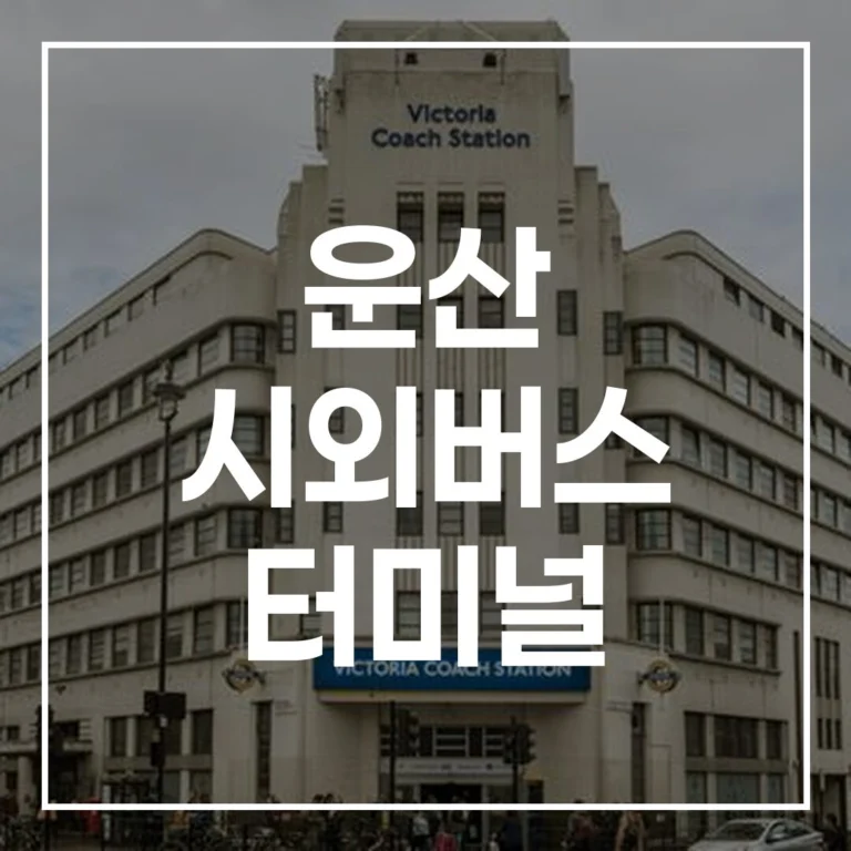 운산 시외버스 터미널 설날: 예매, 시간표, 맛집, 주차 총정리