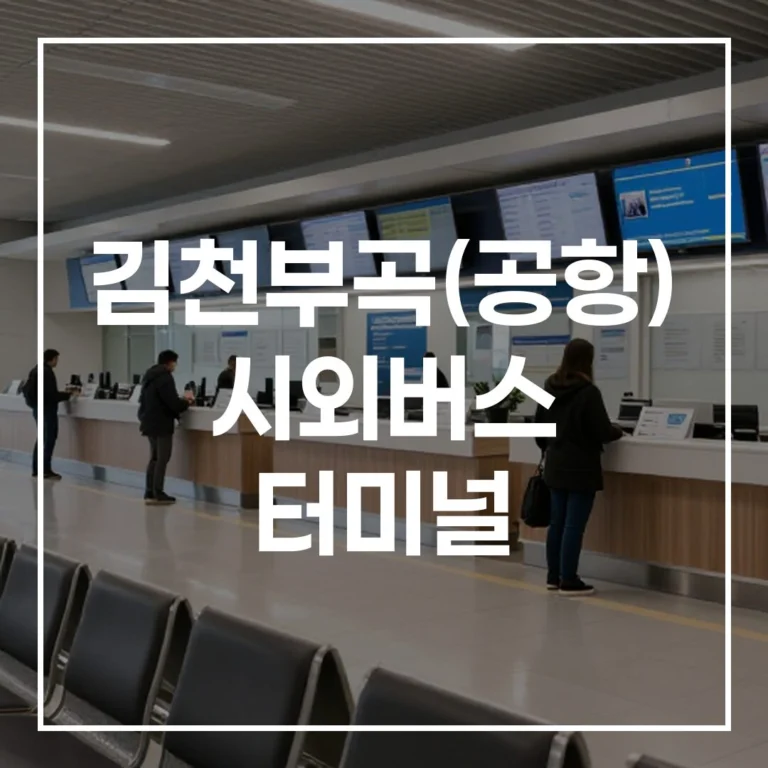 김천부곡(공항) 시외버스 터미널: 설날 예매,시간표,주차,맛집