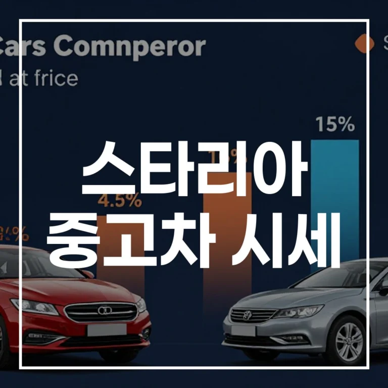 2026 스타리아 중고차 시세: 연식별/디젤 LPG 비교 가이드