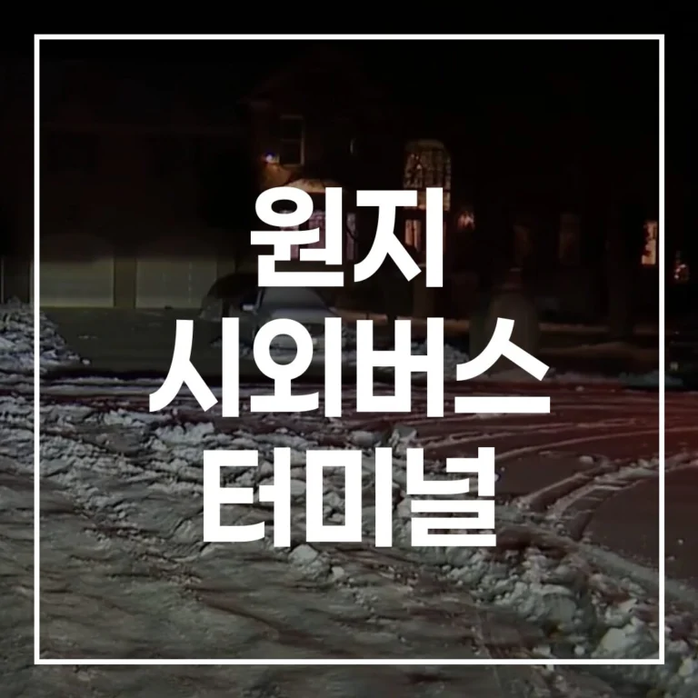 원지 시외버스 터미널 설 귀성: 예매, 시간표, 주차, 맛집