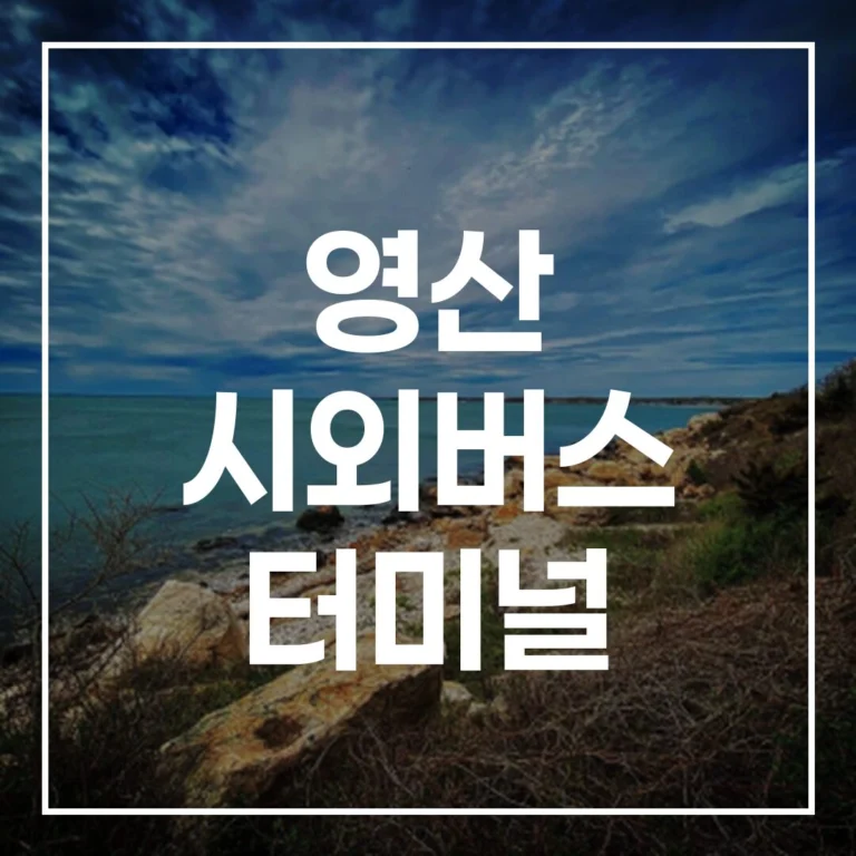 영산 시외버스 터미널 설날 예매 시간표 주차 총정리