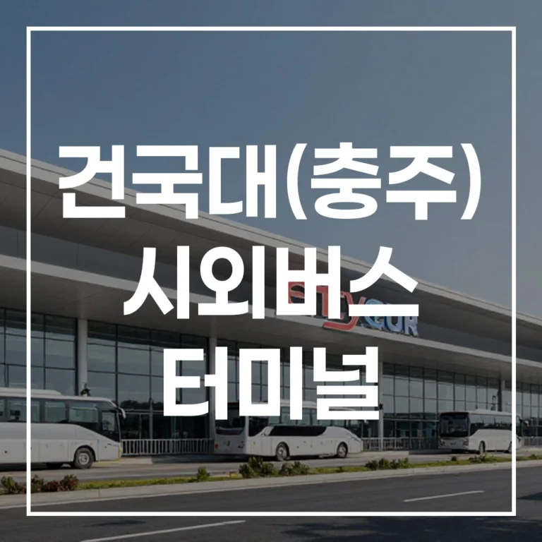 건국대(충주) 시외버스 터미널 명절: 예매, 시간표, 맛집, 주차