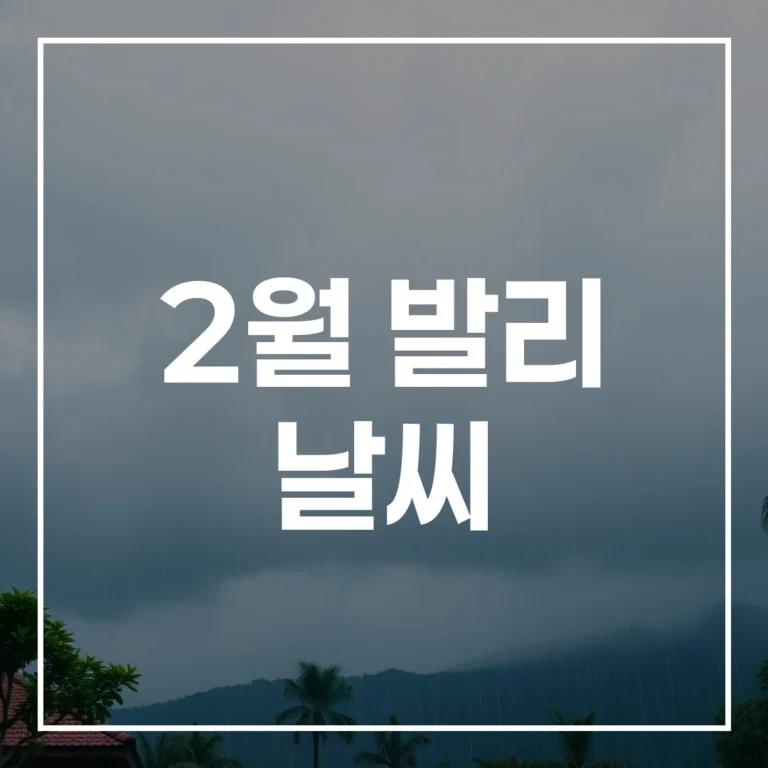 2월 발리 날씨 완벽 가이드: 우기 여행, 옷차림, 꿀팁 총정리